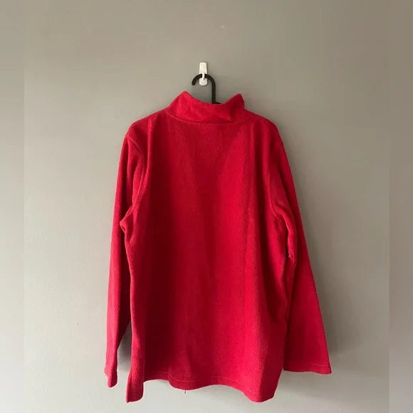 Retro Red Fleece 3/4 Zip - Picture 2 of 2
